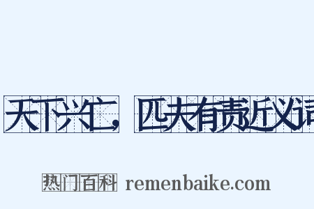 天下兴亡，匹夫有责近义词是什么意思的图片